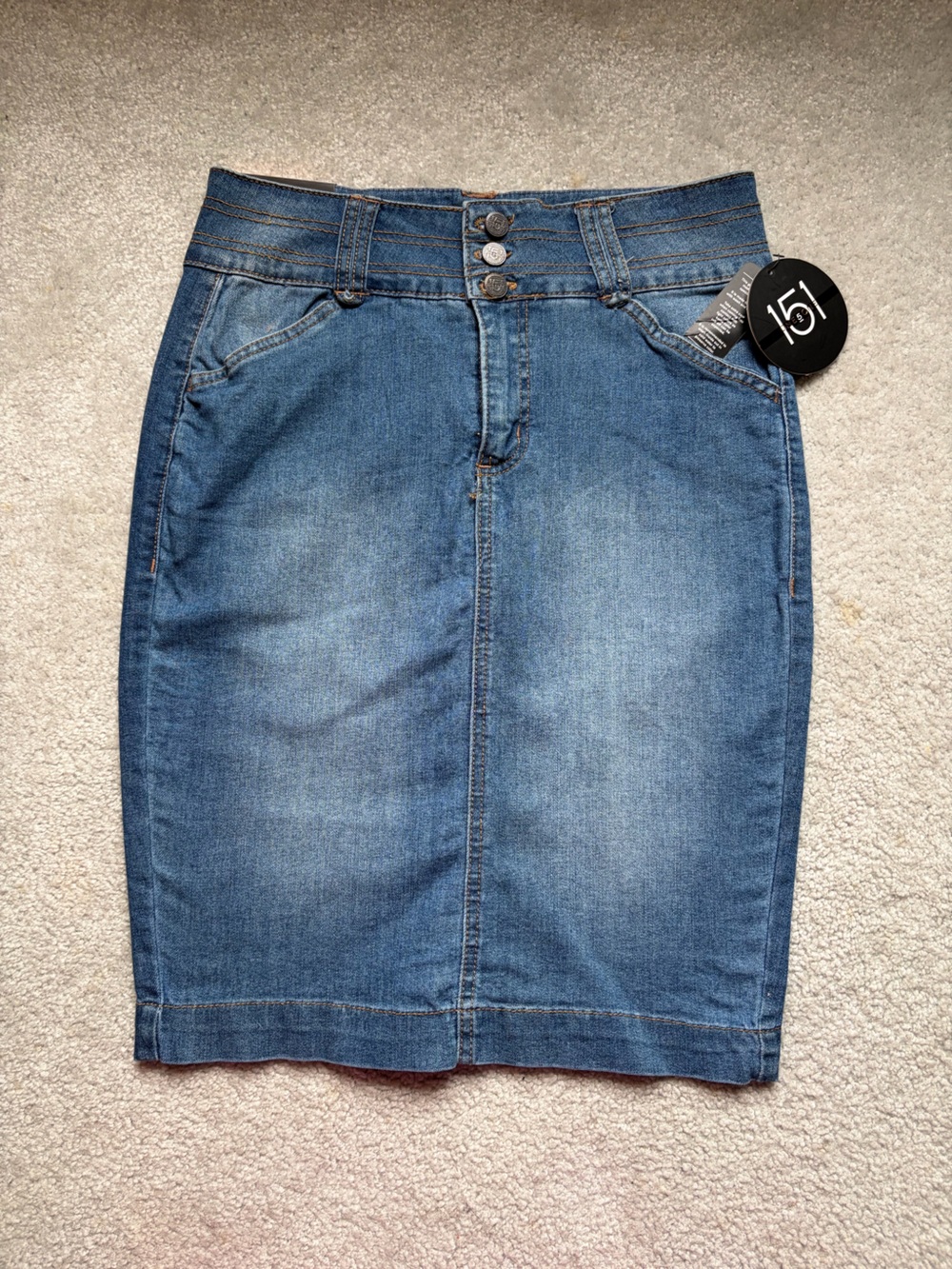 NWT Blue Denim Pencil Skirt- size small